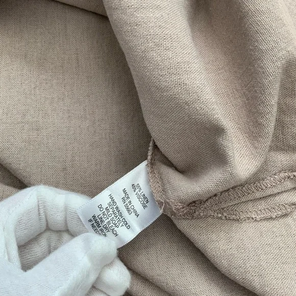 Sigrid Olsen Embroidered Brown Linen Blend Maxi Dress - Picture 5 of 5